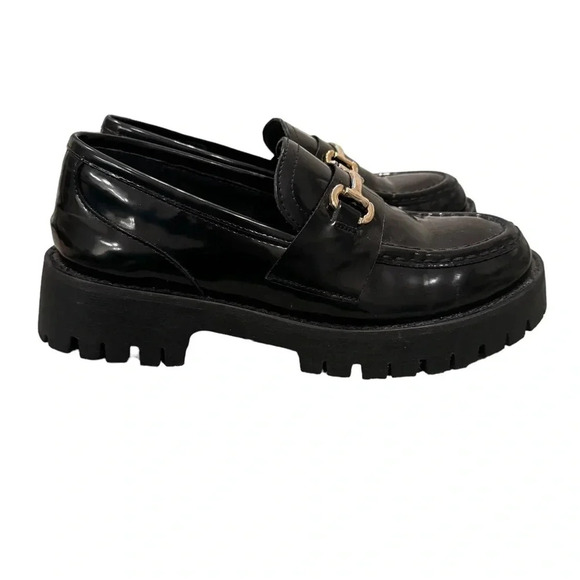 🖤 Steve Madden Lando Black Leather Loafers Women’s 8.5‎ 🖤 - Picture 6 of 7